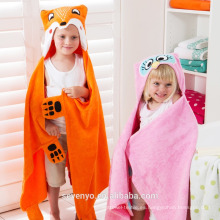 Toalla de baño con capucha suave HBT-022 de los niños de la forma animal de la materia textil del fabricante de China